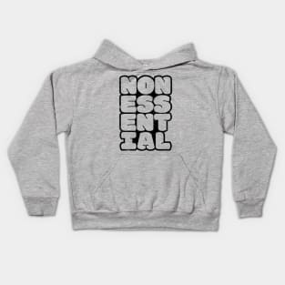 Non-Essential (outlined) Kids Hoodie